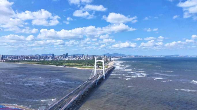 黄渤海新区夹河桥延时航拍