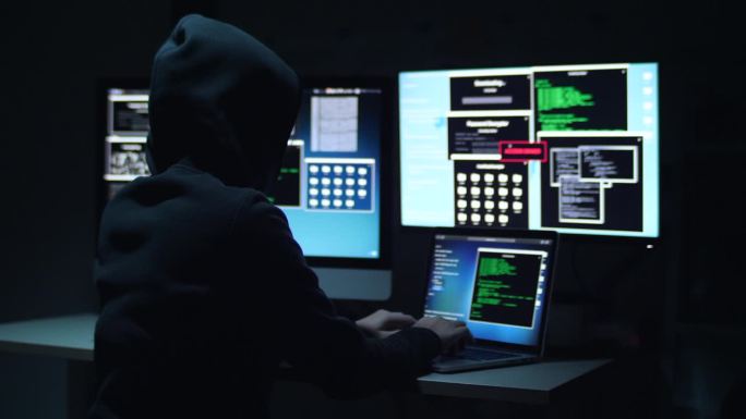 匿名电脑黑客科幻科技感骇客