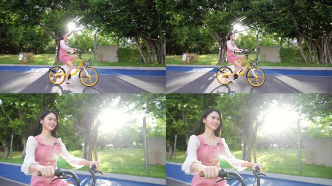 骑自行车公园碧道幸福生活