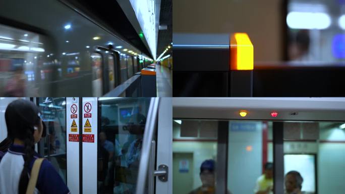(4k原创)上海地铁 乘坐地铁