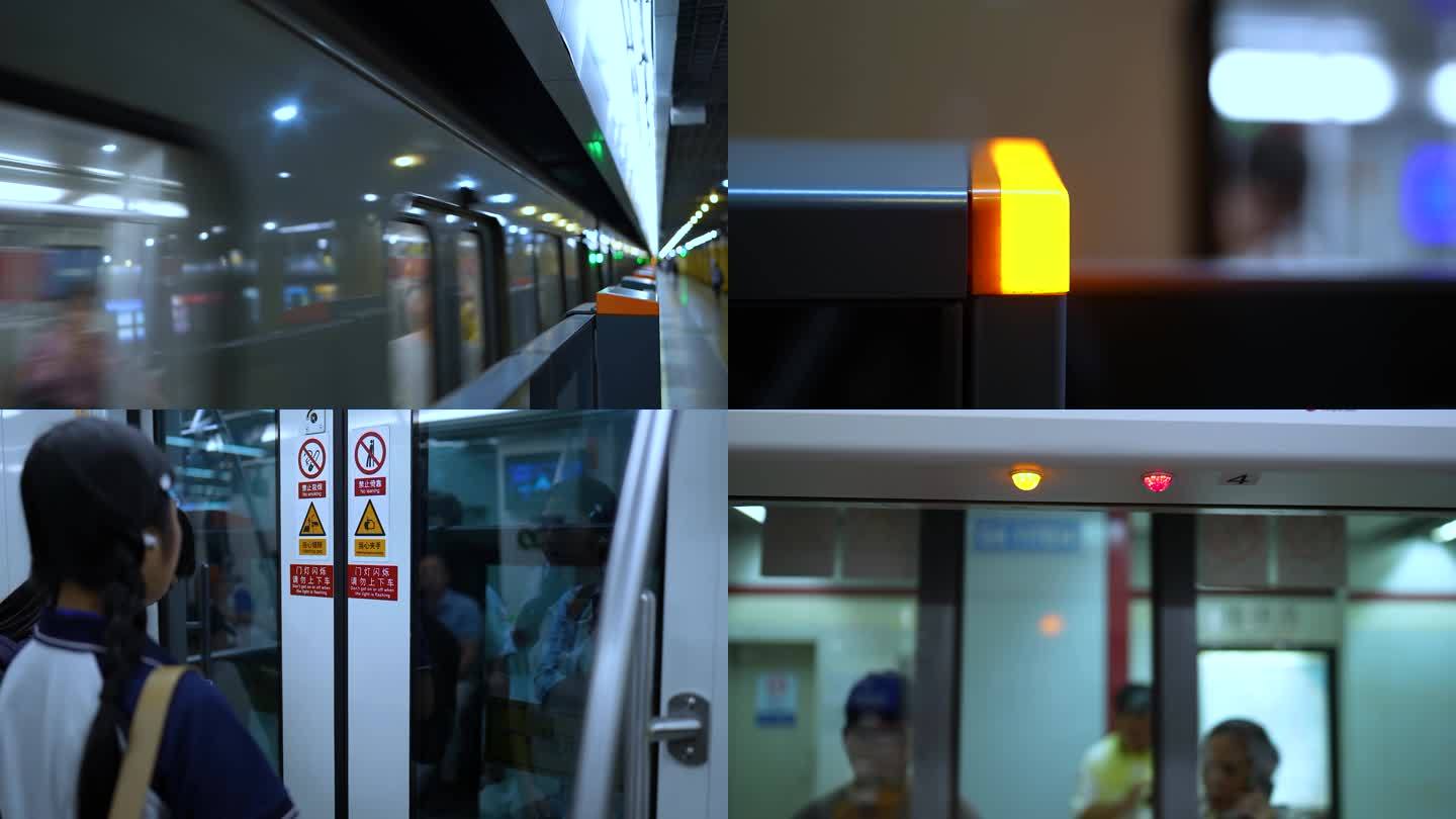 (4k原创)上海地铁 乘坐地铁