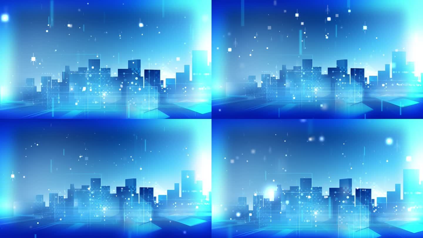蓝色企业背景环高科技背景城市6G