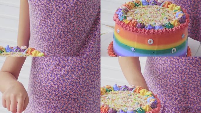 彩虹蛋糕视频素材