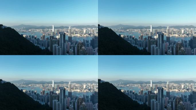 香港维多利亚港航拍香港城市建筑风光风景