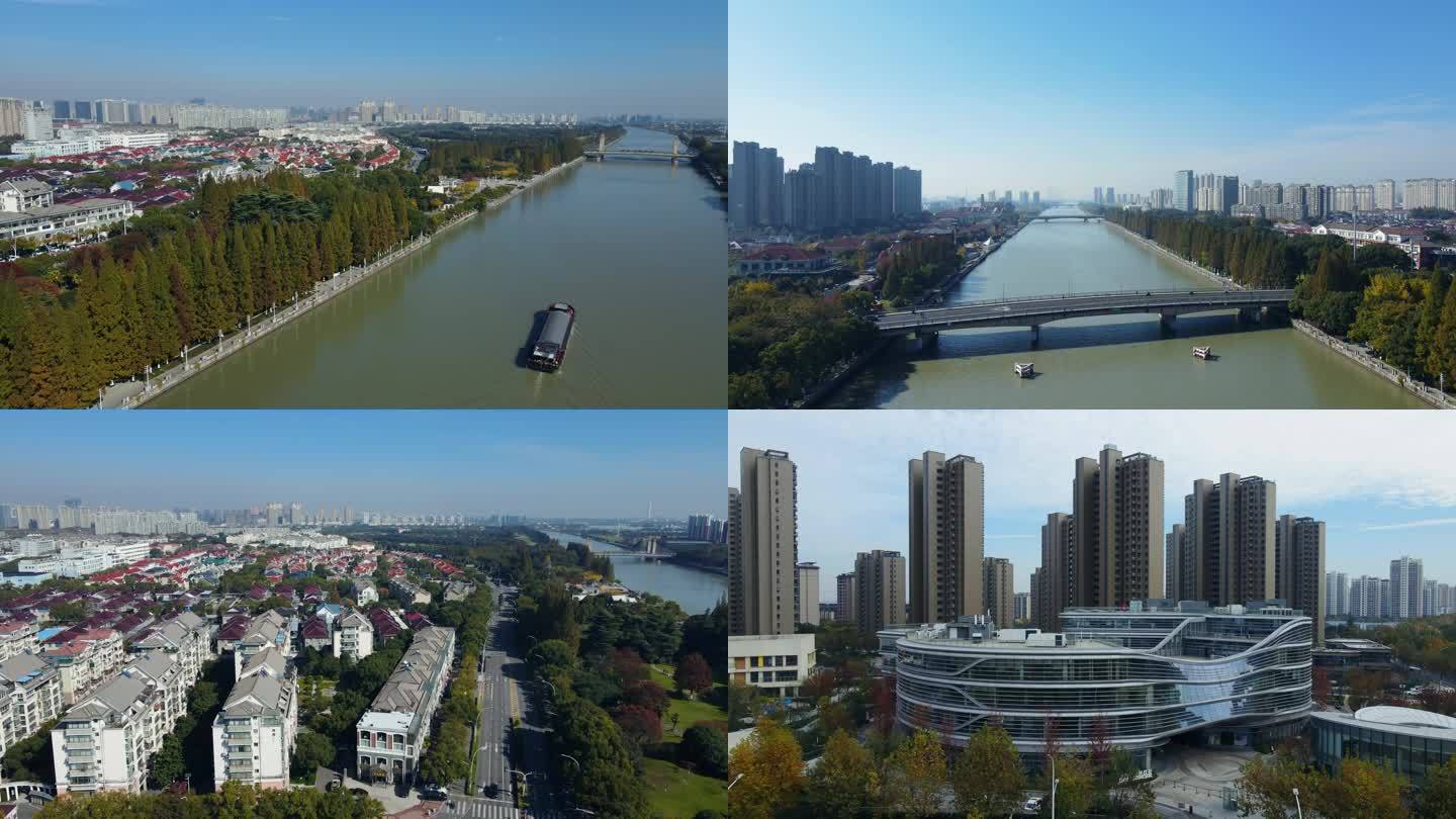 江苏苏州太仓城市宣传片市中心娄江高楼