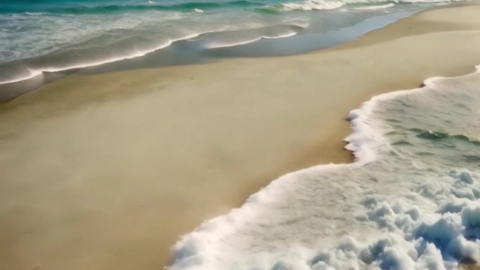 海水海浪沙滩波浪涨潮