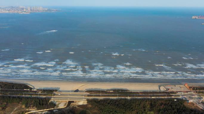 晋江海岸线海浪