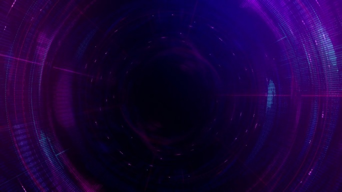 抽象紫色蓝色圆圈HUD AI电脑代码仪表盘VJ循环背景