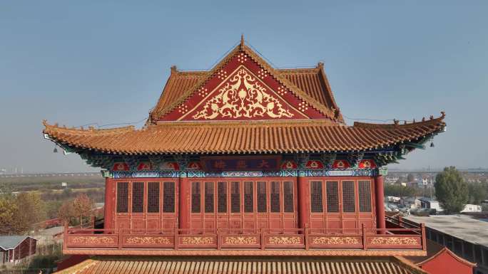 天台寺 佛教寺院 寺庙航拍