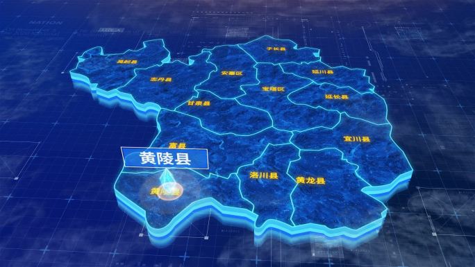 延安市黄陵县蓝色三维科技区位地图