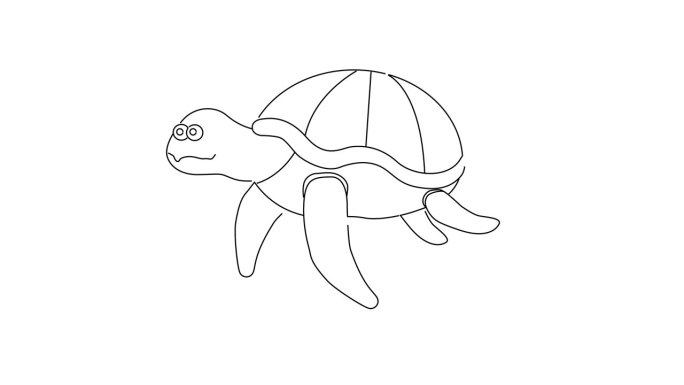 动画草图的海龟图标