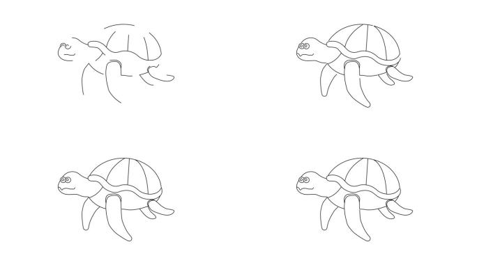 动画草图的海龟图标