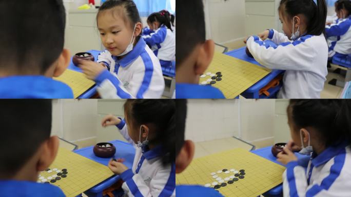 小学生 学校 上课 围棋 中小学 课堂