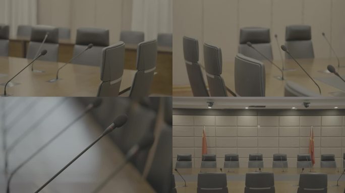 主题教育类会议室空镜4K