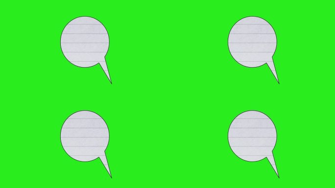 绿色屏幕色度键背景上的语音气泡