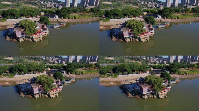 航拍福州金山寺景观