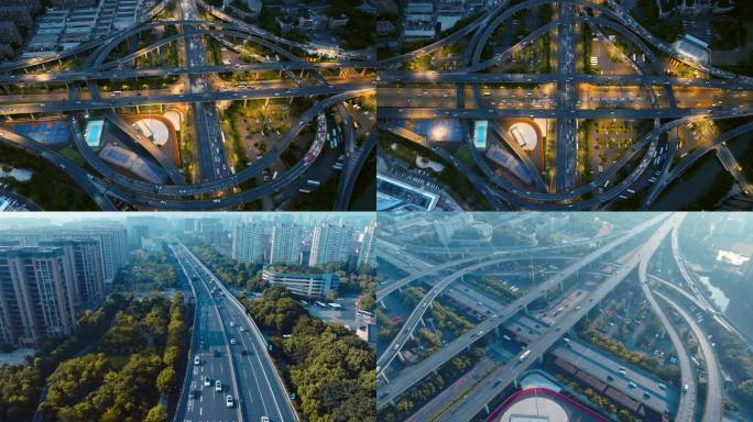 杭州高架桥交通繁忙公路