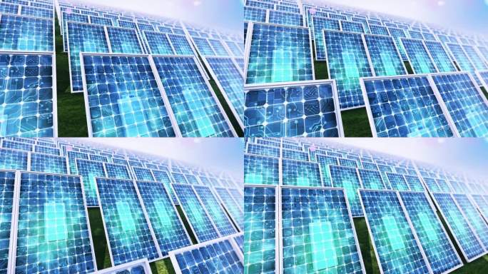 太阳能电池板太阳能发电站光板电力新能源光