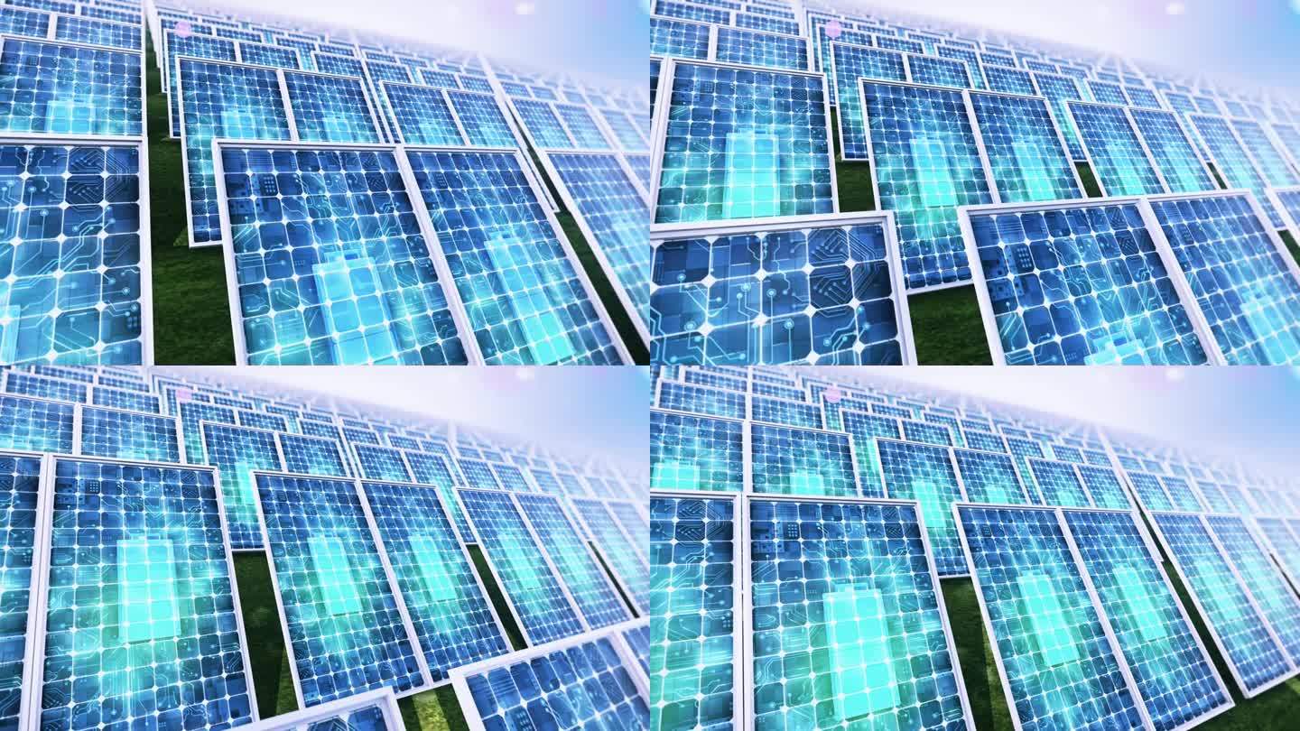 太阳能电池板太阳能发电站光板电力新能源光