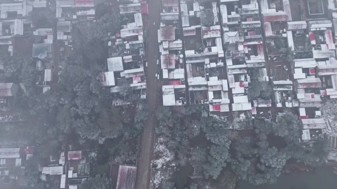 雪景 航拍 乡村  神州大地 河南