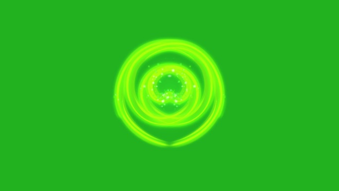 魔法能量圈绿色屏幕运动图形
