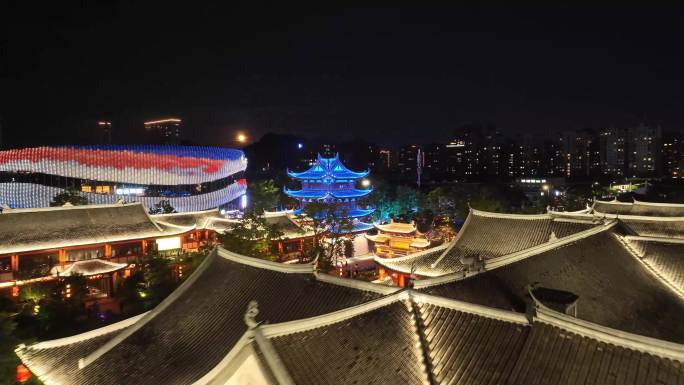 台州城市大景葭沚老街宝龙城夜景5