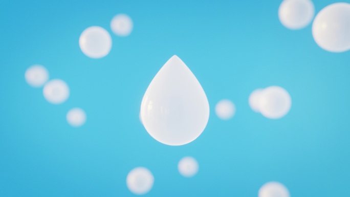 牛奶分子汇聚水滴营养精华视频素材