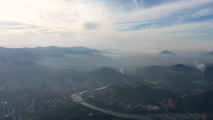 安溪城市鸟瞰风光