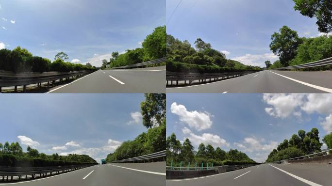 公路风景公路行驶高速沿途第一视角
