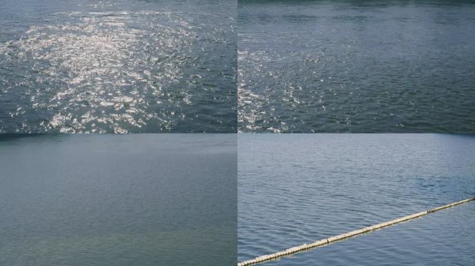 4K素材-阳光下的水面波光粼粼空镜头