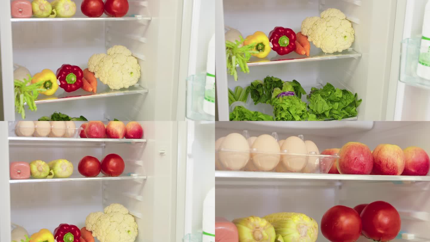 冰箱里的水果蔬菜