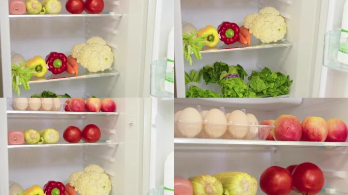 冰箱里的水果蔬菜