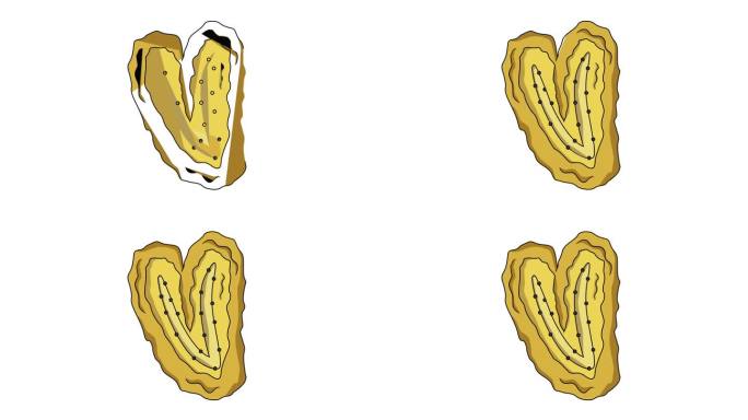 动画形成一个油炸香蕉图标