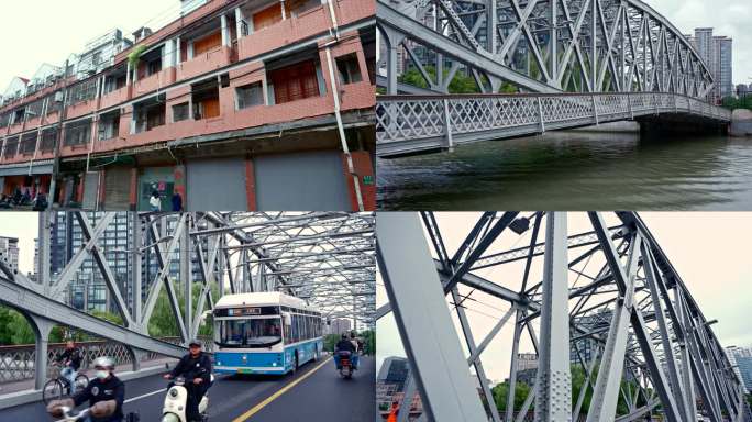 老上海苏州河浙江路桥老建筑