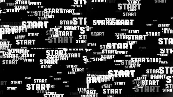 开始这个词。该横幅是用黑白文字动画的