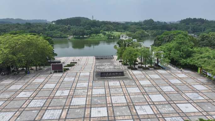 广东省东莞市南城街道东莞植物园航拍