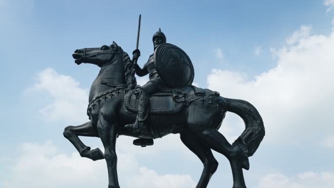 【4K】蠡湖中央公园骑士雕塑延时