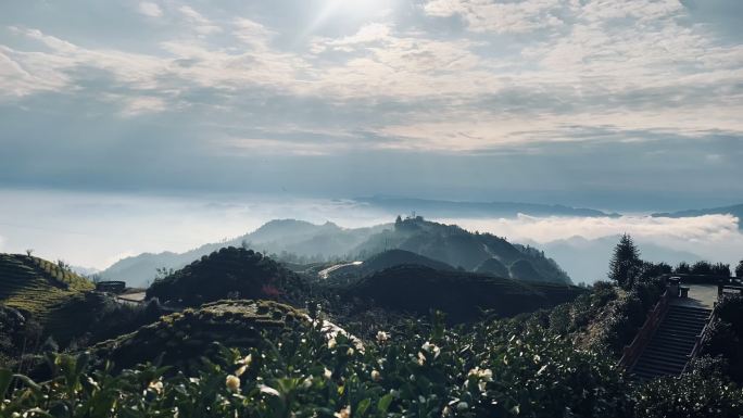 山顶风景延时自然风光