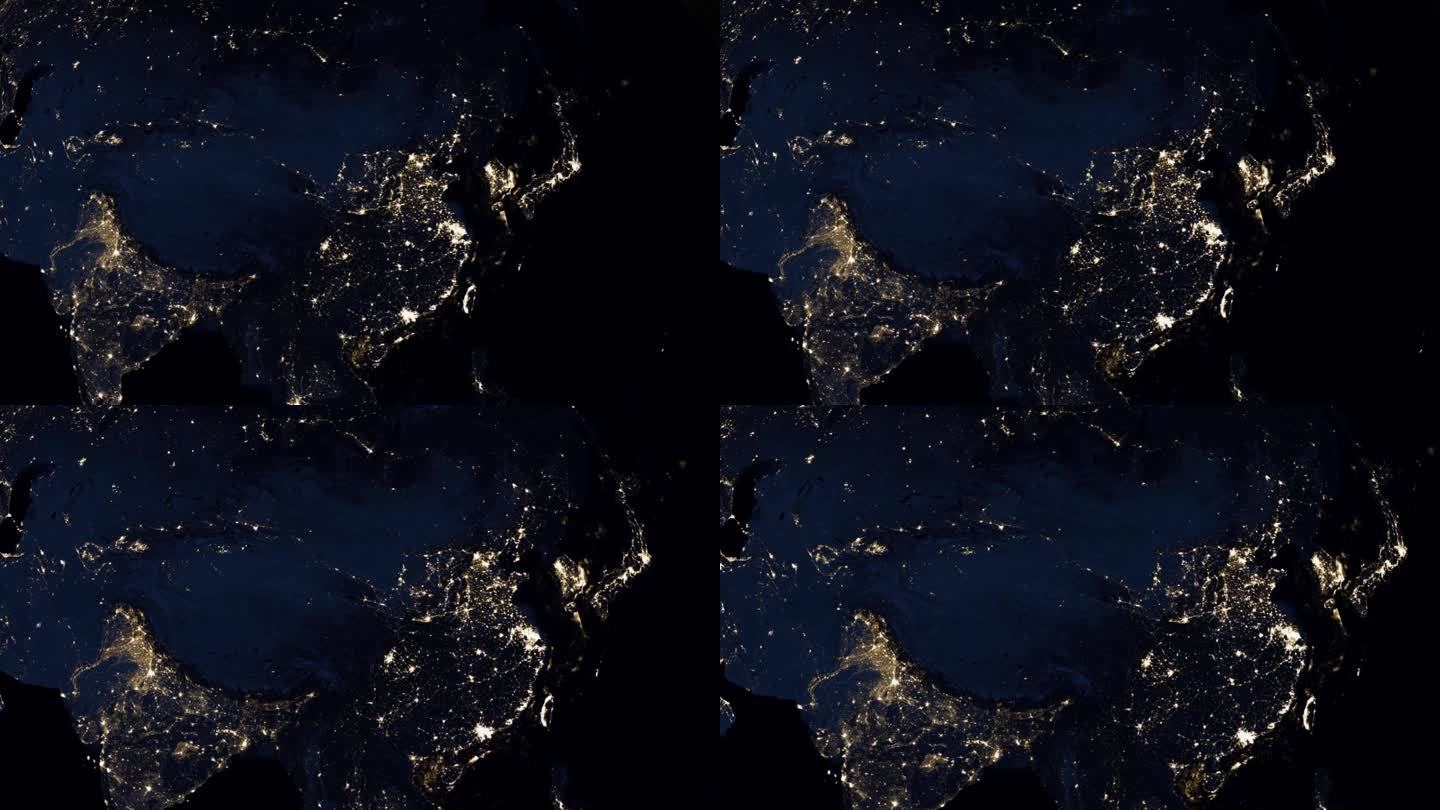 《太空之夜》中的地球，现实的蓝色闪耀之国中国