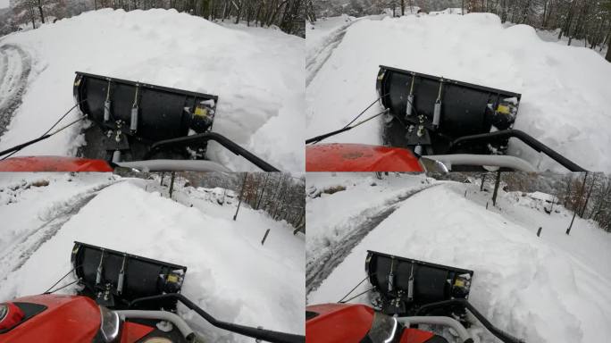 POV:用迷你扫雪机轻松清除道路上的积雪