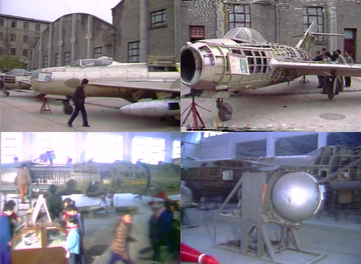 80年代西安航空馆退役歼6飞机实拍素材