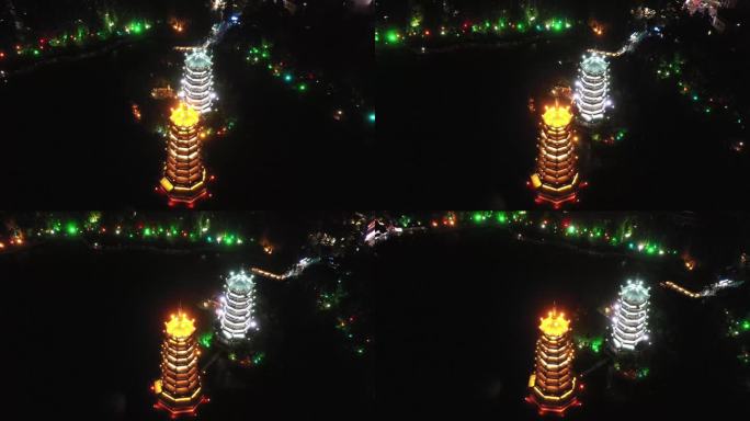桂林日月塔夜景