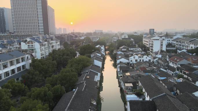 【空镜素材】苏州山塘街日落