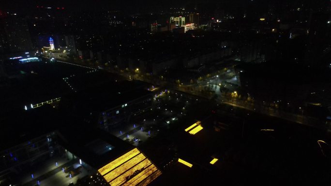 航拍山西晋城夜景