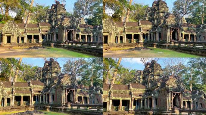 塔普罗姆，一座神秘的高棉文明寺庙，位于柬埔寨吴哥的领土上