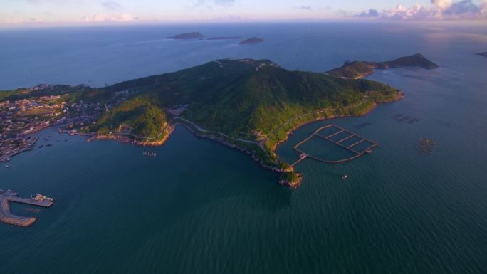 大陈岛鸡笼头旅游航拍