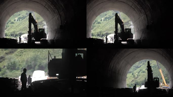 隧道施工 隧道 筑路工人 铁路建设