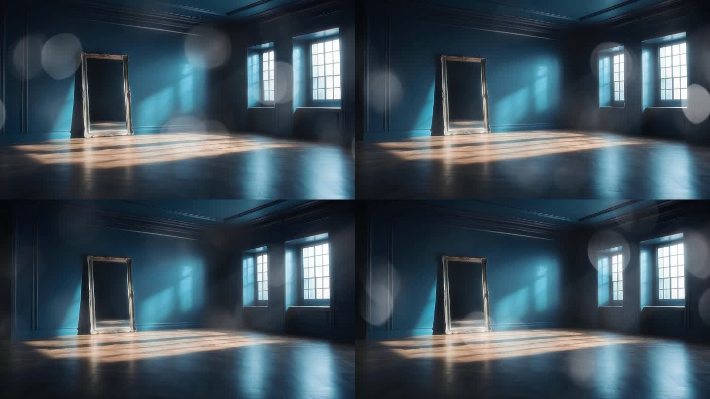 4k室内阳光穿过窗户概念背景视频