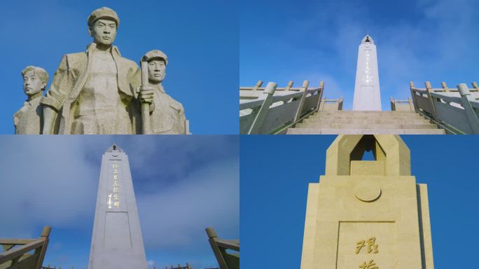 多角度浙江台州大陈岛垦荒纪念碑雕塑壁画
