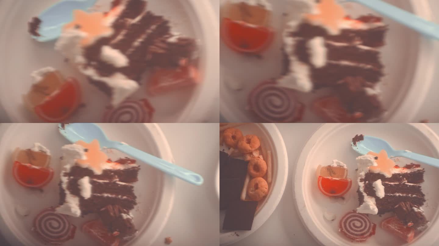 不健康零食蛋糕甜点特写视频素材
